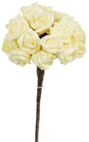 Artekko Roses Bouquet Μπουκέτο με Τεχνητά Τριαντάφυλλα Λάτεξ Εκρού (14x14x65)cm