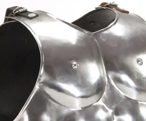 vidaXL Θώρακας Πανοπλίας Ρωμαίου Στρατιώτη Ρέπλικα LARP Ασημί Ατσάλι