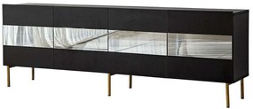 Έπιπλο Τηλεόρασης Leon 552NOS1529 180x35x59cm Gold-Black