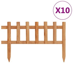 vidaXL Μπορντούρες Γκαζόν 10 τεμ. 4,4 μ. από Ξύλο Ελάτης
