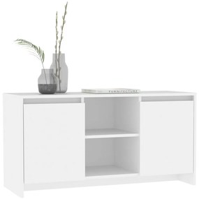 vidaXL Έπιπλο Τηλεόρασης Λευκό 102 x 37,5 x 52,5 εκ. από Επεξ. Ξύλο
