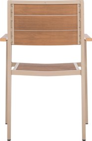 ΠΟΛΥΘΡΟΝΑ ΑΛΟΥΜΙΝΙΟΥ SAGA HM5127.04 ΣΑΜΠΑΝΙ ΜΕ POLYWOOD 55x52x86Yεκ.