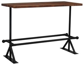 Τραπέζι Μπαρ Σκούρο Καφέ 150x70x107 εκ. Μασίφ Ανακυκλωμένο Ξύλο
