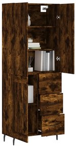vidaXL Ντουλάπι Καπνιστή Δρυς 69,5x34x180 εκ. από Επεξεργασμένο Ξύλο