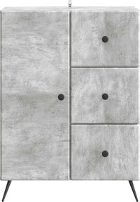 vidaXL Πλαϊνό γραφείο Γκρι Σκυροδέματος 66 x 34,5 x 90 εκ