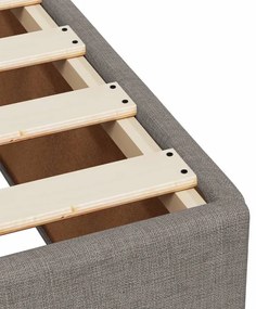 Κρεβάτι Boxspring με Στρώμα Taupe 80x200 εκ. Υφασμάτινο - Μπεζ-Γκρι