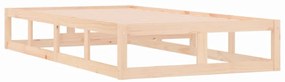 vidaXL Πλαίσιο Κρεβατιού 75 x 190 εκ. από Μασίφ Ξύλο Small Single