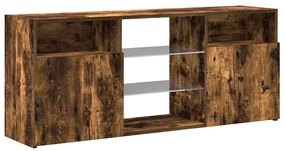 vidaXL Έπιπλο Τηλεόρασης με LED Καπνιστή Δρυς 120 x 30 x 50 εκ.