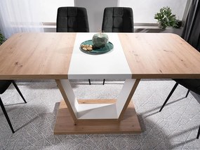 TABLE NIGEL OAK ARTISAN / WHITE MAT 120(160)X80 (D) DIOMMI NIGELDABM120D