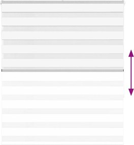 vidaXL Ζέβρα τυφλή Καφέ Πλάτος υφάσματος 125,9 εκ. Πολυεστέρας