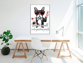 Αφίσα - Positive Bulldog - 40x60 - Χρυσό - Με πασπαρτού