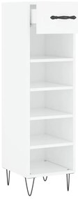 vidaXL Παπουτσοθήκη Λευκή 30 x 35 x 105 εκ. από Επεξεργασμένο Ξύλο