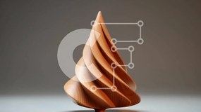 Intra Συλλεκτικό Ξύλινο Παζλ Plywood  4mm - Μοναδικό Ξύλινο ανάποδο σπειροειδές γλυπτό Σε Ξύλινο Κουτί - Διαστάσεις Puzzle: 10x10 cm – 25 κομμάτια