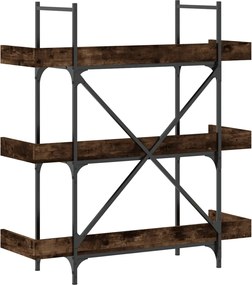 vidaXL Βιβλιοθήκη 3 Επιπέδων Καπν. Δρυς 100x33x108,5 εκ. Επεξεργ. Ξύλο