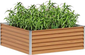 vidaXL Υπερυψωμένη Ζαρντινιέρα 98 x 100 x 36 εκ. Επικαλυμμένος Χάλυβας