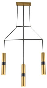 Φωτιστικό Οροφής Τρίφωτο Aca Da Vinci HM853P66BR Gold