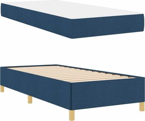 vidaXL Σκελετός Κρεβατιού με στρώμα Μπλε 80 x 200 cm ύφασμα