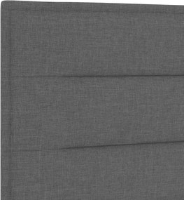 vidaXL Κεφαλάρι με κεφαλάρι Σκούρο Γκρι 144 cm Τεχνητό Δέρμα