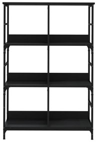 vidaXL Βιβλιοθήκη Μαύρη 78,5x33x117,5 εκ. από Επεξεργασμένο Ξύλο