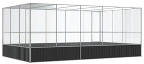 vidaXL Κλουβί με Επέκταση Ασημένιο 518x307x212 εκ. Ατσάλινο