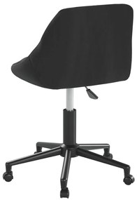 vidaXL Καρέκλα Γραφείου Περιστρεφόμενη Μαύρη Βελούδινη