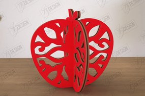 Σετ των 2 Intra απο ξύλο plywood 3mm-4mm πάχος 3D Decor | Σχήμα μήλου |Διακόσμηση σπιτιού Δίασταση 30x20 cm INTRAFABR-113994409