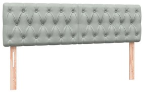 vidaXL Κρεβάτι Boxspring με Στρώμα Ανοιχτό Γκρι 160x210 εκ. Βελούδινο