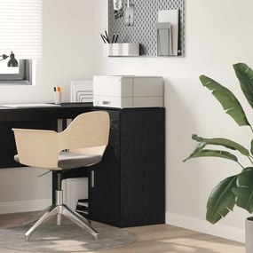 vidaXL Πλαϊνό γραφείο με συρτάρι Μαύρη Οξυά 38 x 34 x 75 εκ