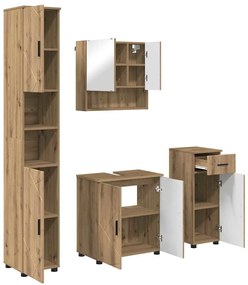 vidaXL Σετ Επίπλων Μπάνιου 4 pcs artisan δρυς 61 x 35 x 64 εκ.