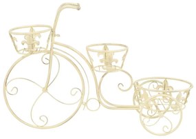 Βάση Γλάστρας Ποδήλατο Vintage Μεταλλική - Λευκό
