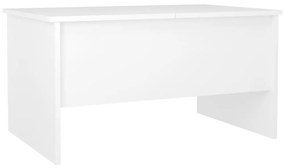 Τραπεζάκι Σαλονιού Λευκό 80x50x42,5 εκ. Επεξεργασμένο Ξύλο - Λευκό