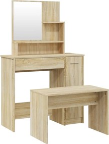 vidaXL Μπουντουάρ Σετ Sonoma Δρυς 86,5x35x136 εκ.