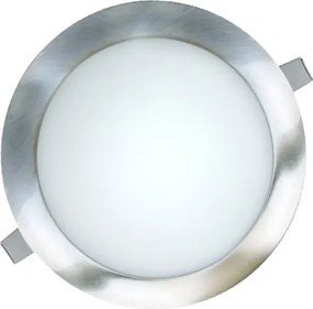 Led panel inox στρογγυλό χωνευτό 18W 230V 3000k θερμό λευκό φως 120° 1260lm