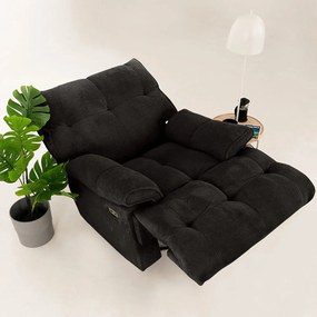 Recliner Soft Electric - Black Black