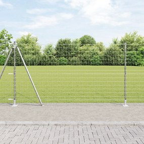 vidaXL Euro Fence με 7 Φλαγγισμένους Πόλους 1.2x10 μ Γαλβανισμένο Χάλυβα