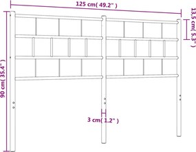 vidaXL Ανταλλακτικό κεφαλάρι Λευκό 120 εκ. Μεταλλικό