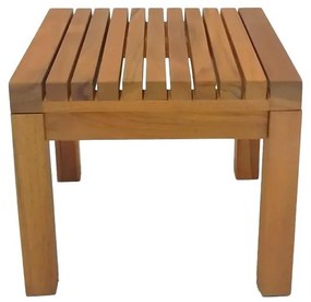 Τραπέζι παραλίας Poly teak ξύλο σε φυσική απόχρωση 35x35x30εκ 35x35x30 εκ.