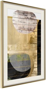 Αφίσα - Sunny Living Room - 30x45 - Χρυσό - Με πασπαρτού