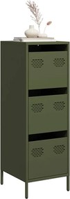 vidaXL Ραφιέρα Πράσινο Λαδί 39x35x103,5 εκ. από Ατσάλι