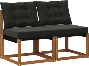 vidaXL 2 Τεμάχιο Εξωτερικός μεσαίος καναπές