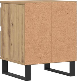 vidaXL Κομοδίνα 2 τεμ. τεχνίτης Δρυς 40 x 35 x 50 εκ. από Επεξεργ Ξύλο