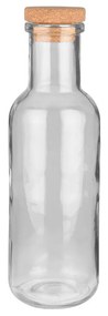 Μπουκάλι Γυάλινο 1000ml Με Καπάκι Φελλού Γκρι 8.7x8.7x27.8cm