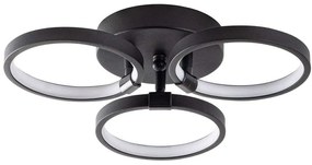 Φωτιστικό Οροφής - Πλαφονιέρα Halk 119FRS1537 37x32x9cm Led 18W 3000K Black Opviq