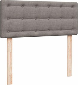 vidaXL Κρεβάτι Boxspring με Στρώμα Taupe 120x200 εκ. Υφασμάτινο