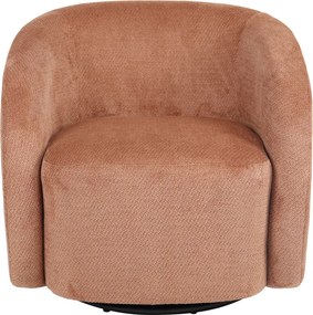 Πολυθρόνα Barrelo pakoworld περιστρεφόμενη ύφασμα σάπιο μήλο 77x72x69εκ