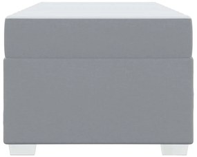 vidaXL Σκελετός Κρεβατιού Ανοιχτό γκρι 100 x 200 cm ύφασμα