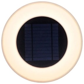 Φωτιστικό Τοίχου - Απλίκα Ηλιακή Wally 27 Disk LUMWLD027XXSPNW Φ27x5cm Led 200Lm 3500K White New Garden