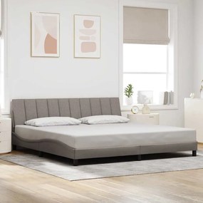 vidaXL Σκελετός Κρεβατιού Χωρίς Στρώμα Taupe 200x200 εκ.Υφασμάτινο
