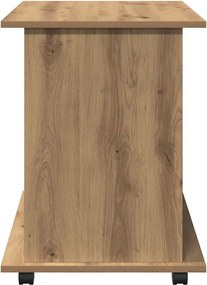 vidaXL Ντουλάπι Τροχήλατο Αρτισιανή Δρυς 60x45x60 εκ. Επεξεργ. Ξύλο