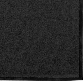 vidaXL Χαλάκι Εξώπορτας Μαύρο 90 x 150 cm 100% Πολυαμίδιο